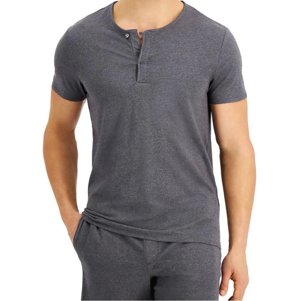 Alfani quick dry split neck pajama shirt